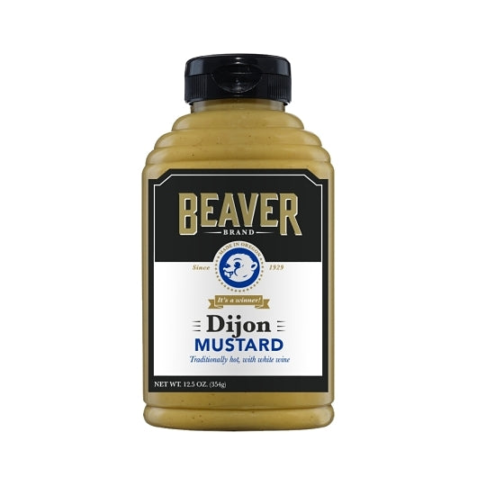 Beaver Dijon With Wine Mustard Bottle, 6 x 12.5 oz Case - Alternate product angle or state