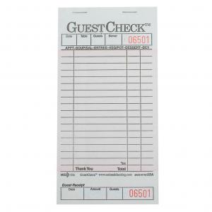 National Checking 526 1 Part Guest Check Board - Case of 50