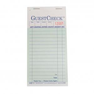 National Checking Guest Check Carbon 2 Part Green 16 Line (PACK