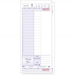 National Checking Guest Check Carbonless 2 Part Purple (PACK OF