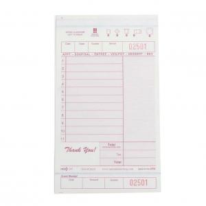 National Checking Guest Check No Carbon 3 Part Maroon 11 Line (PACK OF 2000)