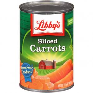Libbys Medium Sliced Carrots, 14.5 oz.can, 24 cans per case