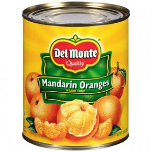 Del Monte Mandarin Oranges in Light Syrup (29 Ounce, 12 Per Case)