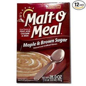 12 PACKS : Malt-O-Meal Maple And Brown Sugar - Hot Cereals 28 Ou