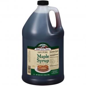 Maple Grove Syrup Grade A Amber Rich, 1 Gallon (4 Pack)