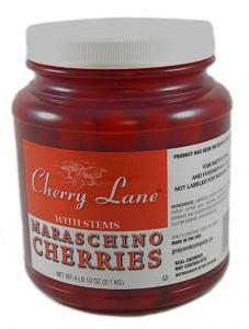 Cherry Lane Maraschino Cherry with Stem, 0.5 Gallon - 6 per case.
