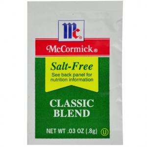 Classic Blend All Purpose Seasoning (Salt Free), .8 g, 300-Count