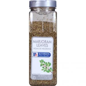 McCormick Marjoram Leaves - 4 oz. container, 6 per case
