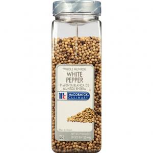 McCormick Whole White Pepper - 20 oz. container, 6 per case