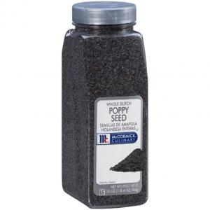 McCormick Poppy Seed - 20 oz. container, 6 per case