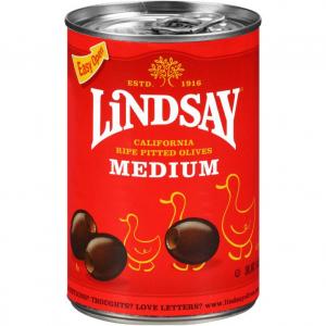 Lindsay Medium California Ripe Pitted Olives 5.75 oz (Pack of 24)