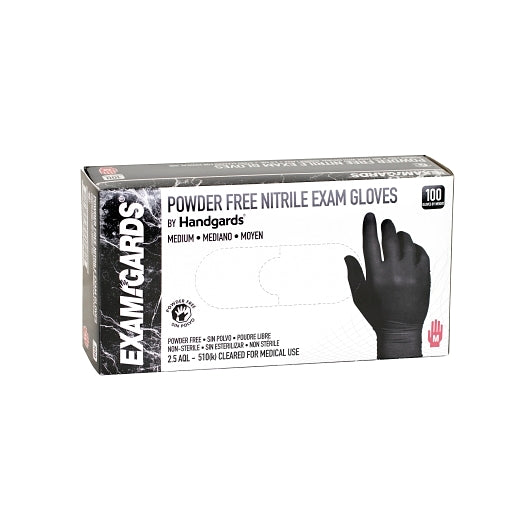 Examgards Exam Nitrile Black Powder Free Non-Sterile Medium Glove, 10 x 100 x 100 each Case - DOT product image 2