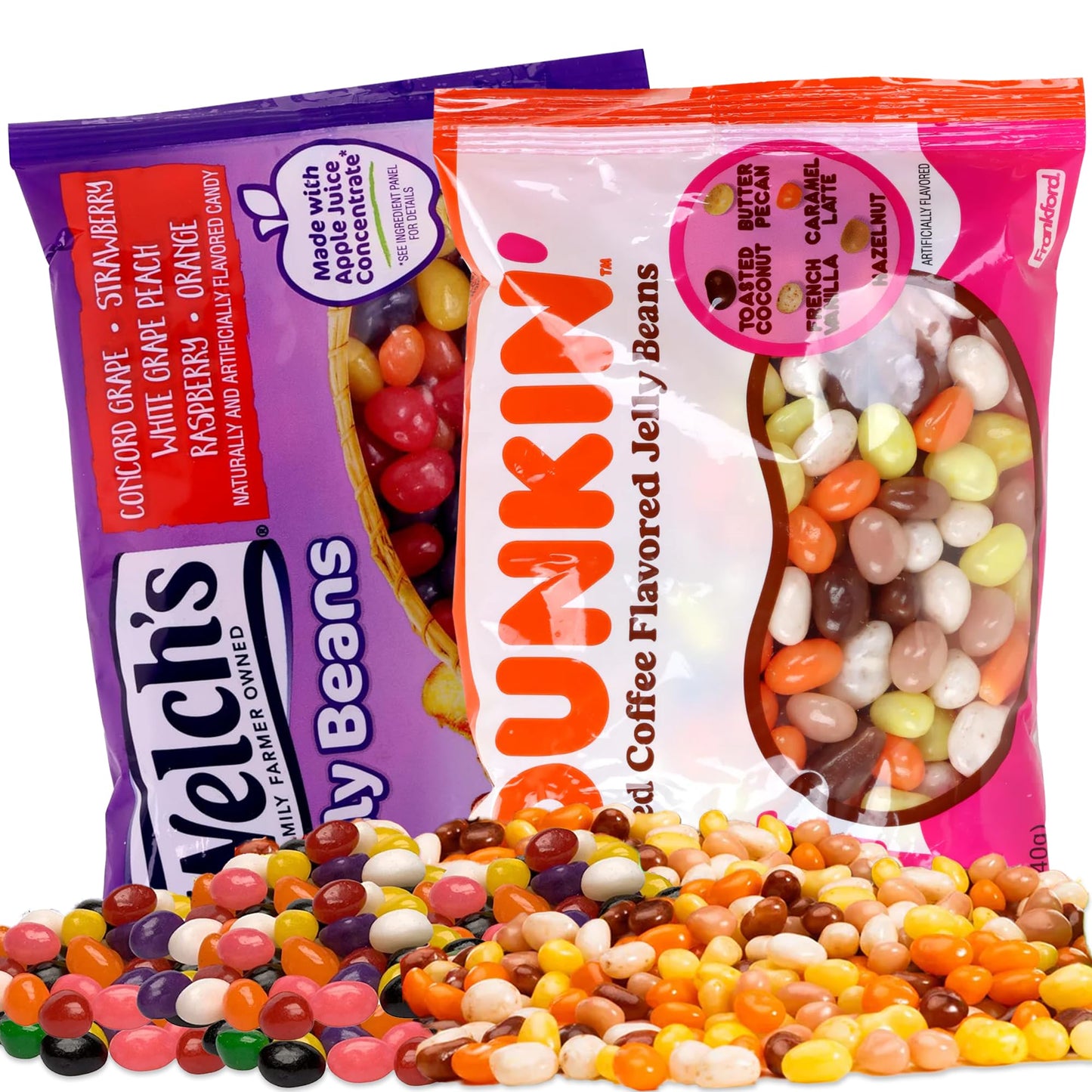 Easter Jelly Beans Bulk Variety 2 Pack- Donuts Iced Coffee Jellybeans and Fruity Jelly Beans
