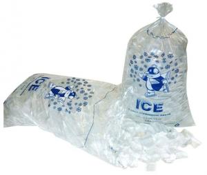 Pitt Plastics 12x21 1.5 Mil 10lb. Ice Bag Clear Flat Flat Pack 1000 Blue Ink, 1000 Count (1 Pack)