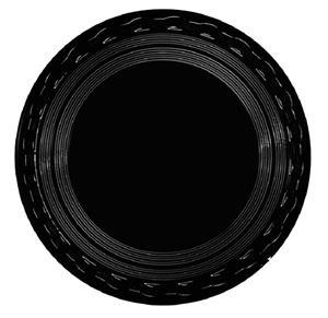 HFA 6751-00-25 16-Inch Round Black Plastic Serving Tray (25Case)