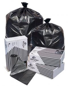 10 pack: Pitt Plastics Black Perforated Low Density Can Liner