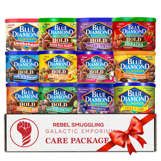 Blue Diamond Almonds Variety Pack - 12 Flavors Gift Basket (6oz Cans)
