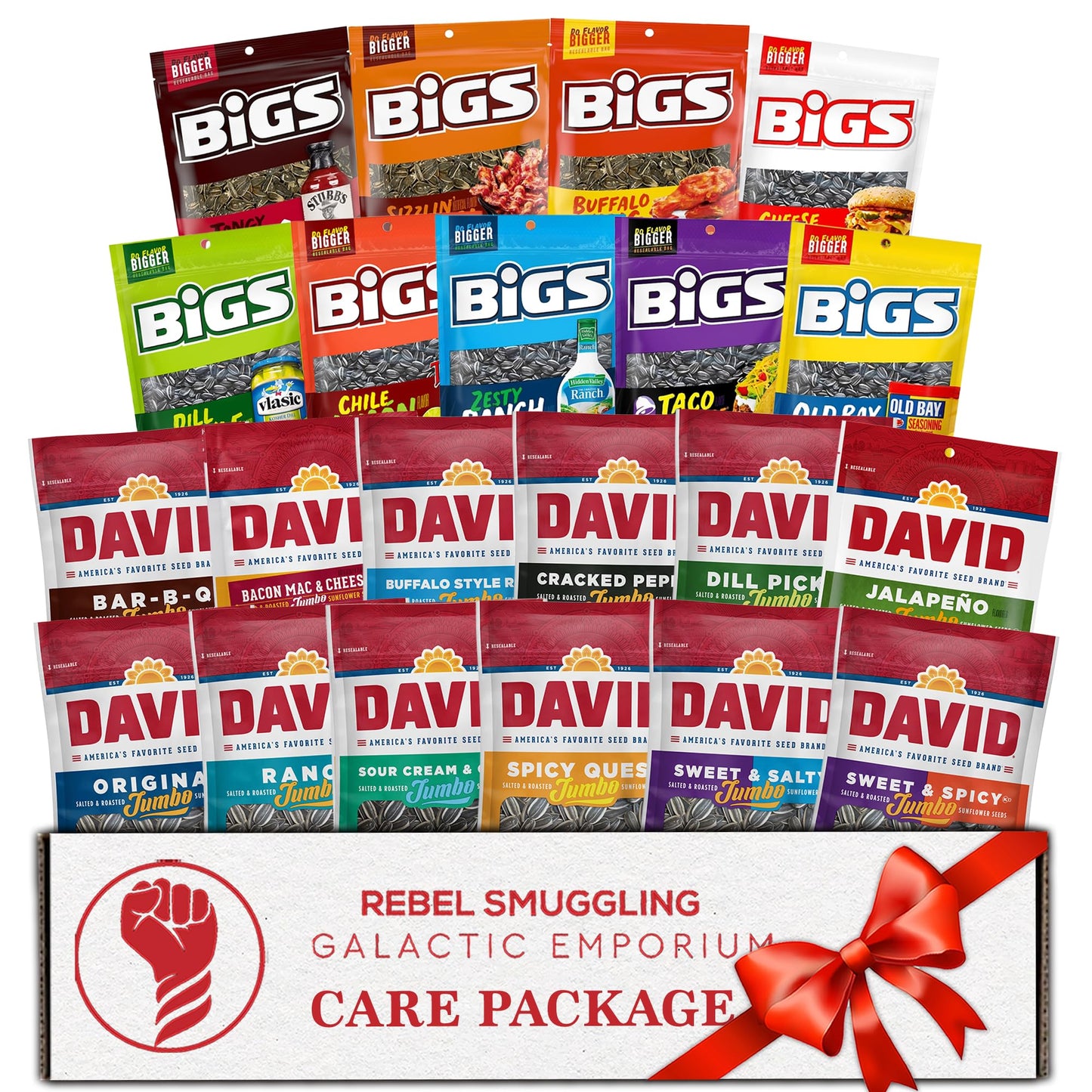 Sunflower Seeds Variety 21 Pack Care Package Gift Basket by Rebel Smuggling Galactic Emporium