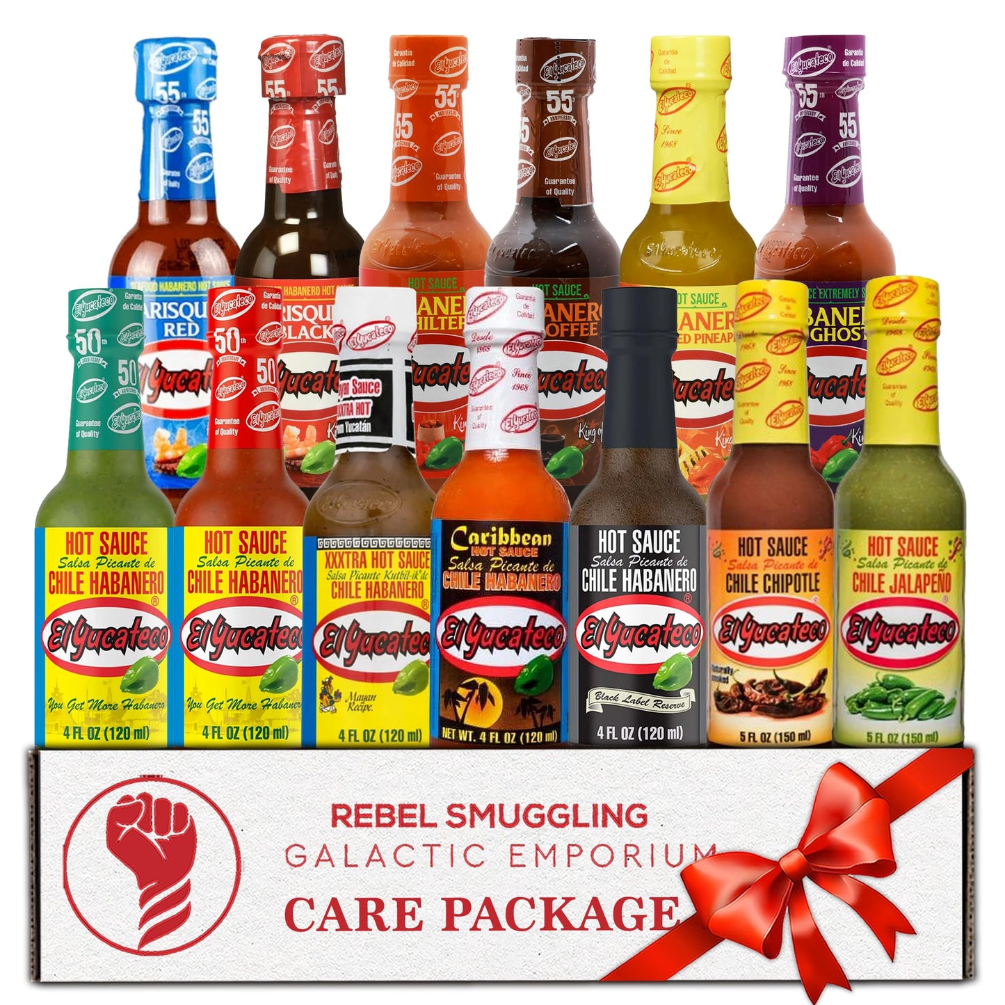 Hot Sauce Variety 13 Pack Gift Basket Care Package by Rebel Smuggling Galactic Emporium