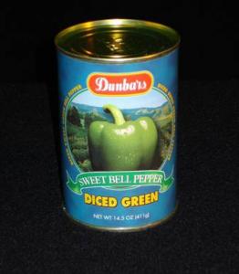 Moody Dunbar Diced Green Peppers - 15 oz. can, 24 cans per case