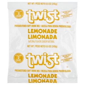 Twist Lemonade Powdered Drink Mix (8.6oz Bag, Pack of 12)