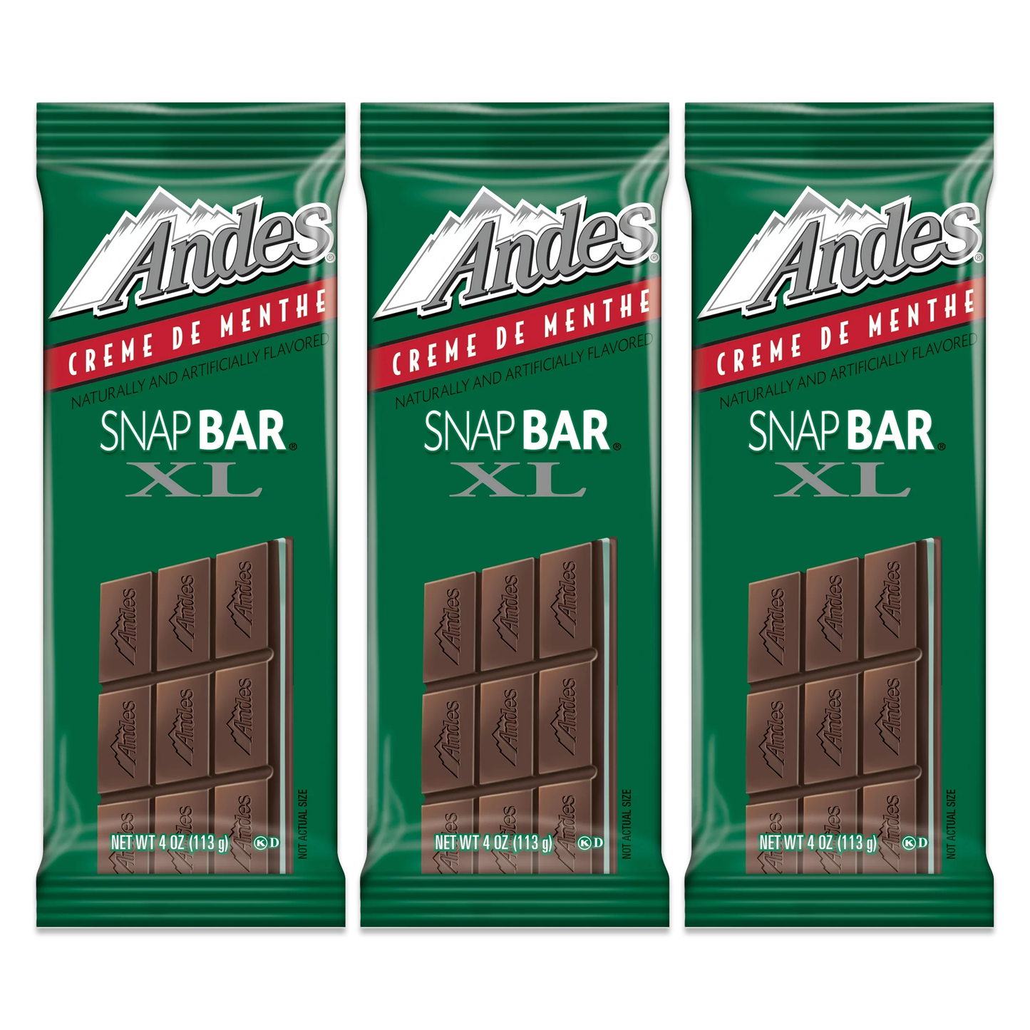 Andes Creme De Menthe XL Snap Bar (Pack of 3)