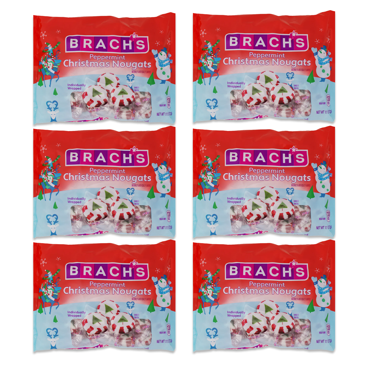 Brachs Christmas Nougats 11oz (PACK OF 6)