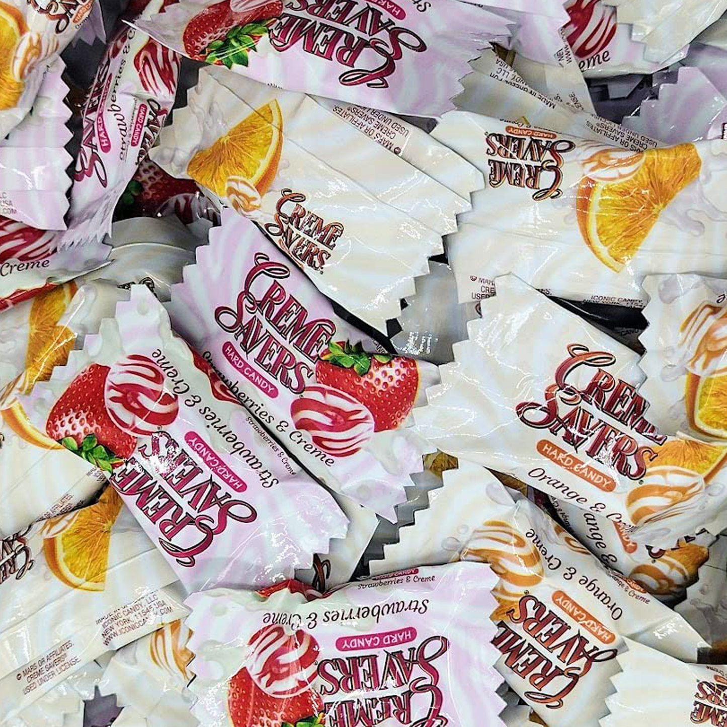 Creme Savers Mix Orange and Strawberries 2lb Bag