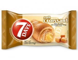 7 Days Caramel Filling Soft Croissant, 2.65 Ounce - 24 per case.