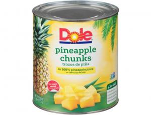 Dole Pineapple Chunk Fancy In Juice, 106 Ounce - 6 per case.