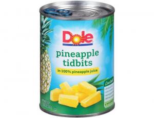 Dole Pineapple Tidbits In Its Own Juice (20 Oz. Cans, 12 Per Case)