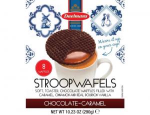 Daelmans 73003 Jumbo Chocolate & Caramels Stroopwafels (10.23 Oz, 8 Per Case)