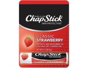 ChapStick Classic Strawberry Flavor Lip Balm Tube, 0.15 Ounce - 144 per case.