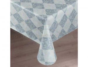 Marko Vinyl Designer Series Shell-Fish Pattern Second Tablecloth Round Overlay, 48 inch - 1 each.