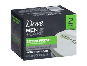 Dove Mens Extra Fresh Bar Soap, 4.25 Ounce - 2 per pack - 24 packs per case.