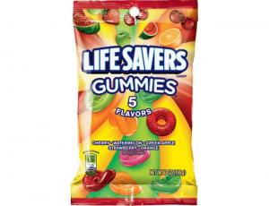 LifeSavers Five Flavor Gummies - 7 oz. peg bag, 12 per case