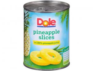 Dole Sliced Pineapple in Juice, 20 Ounce - 12 per case.