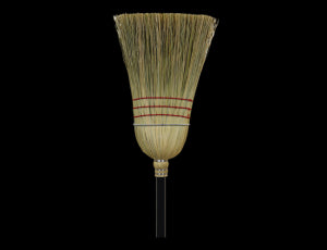 Broom, Warehouse Broom, Corn Wood Handle, Economy -- 6 Count