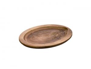 Lodge Walnut Stain Oval Wood Underliner - 6 per case.