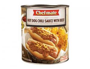 Chef-Mate Hot Dog Chili Sauce with Beef - 108 oz. can, 6 per case