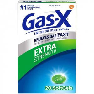 Gas-X Extra Strength Soft Gel, 20 count per pack - 24 per case.