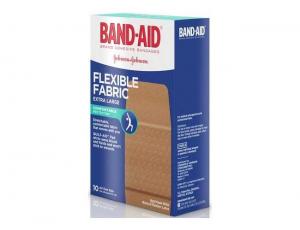 Band Aid Flexible Fabric Extra Large Adhesive Bandage, 10 count per pack - 24 per case.