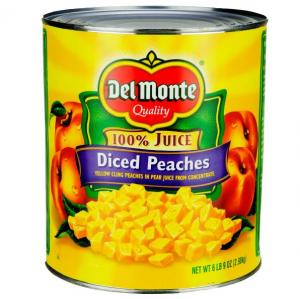 Peaches Lite Diced Yellow 6 Case 105 Ounce