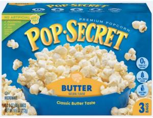 Pop Secret Classic Butter Popcorn, 9.6 Ounce - 6 per case.