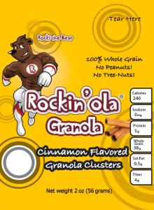 Rockinola Cinnamon Granola, 56 Gram - 125 per case.