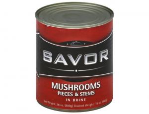 Savor Imports Mushroom Pieces and Stems, 16 Ounce - 24 per case.