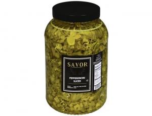 Savor Imports Sliced Pepperoncini, 1 Gallon - 4 per case.