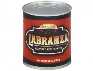 Savor Imports Whole Red Roasted Peppers, 28 Ounce - 12 per case.