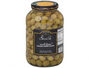 Seville 100/110 Pitted Queen Olive, 1 Gallon - 4 per case.