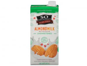 So Delicious Dairy Free Unsweetened Almondmilk Beverage, 32 Fluid Ounce - 6 per case.
